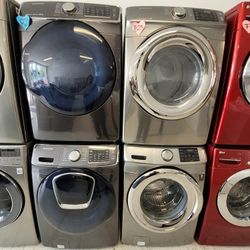 Front Load Washer And Electric Dryer Set With Pedestal Used Good Condition 90days Warranty  From $699 Up To $950