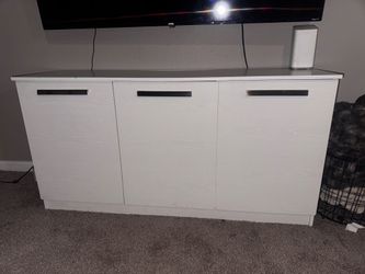 Modern White 3-Door Sideboard Buffet Cabinet