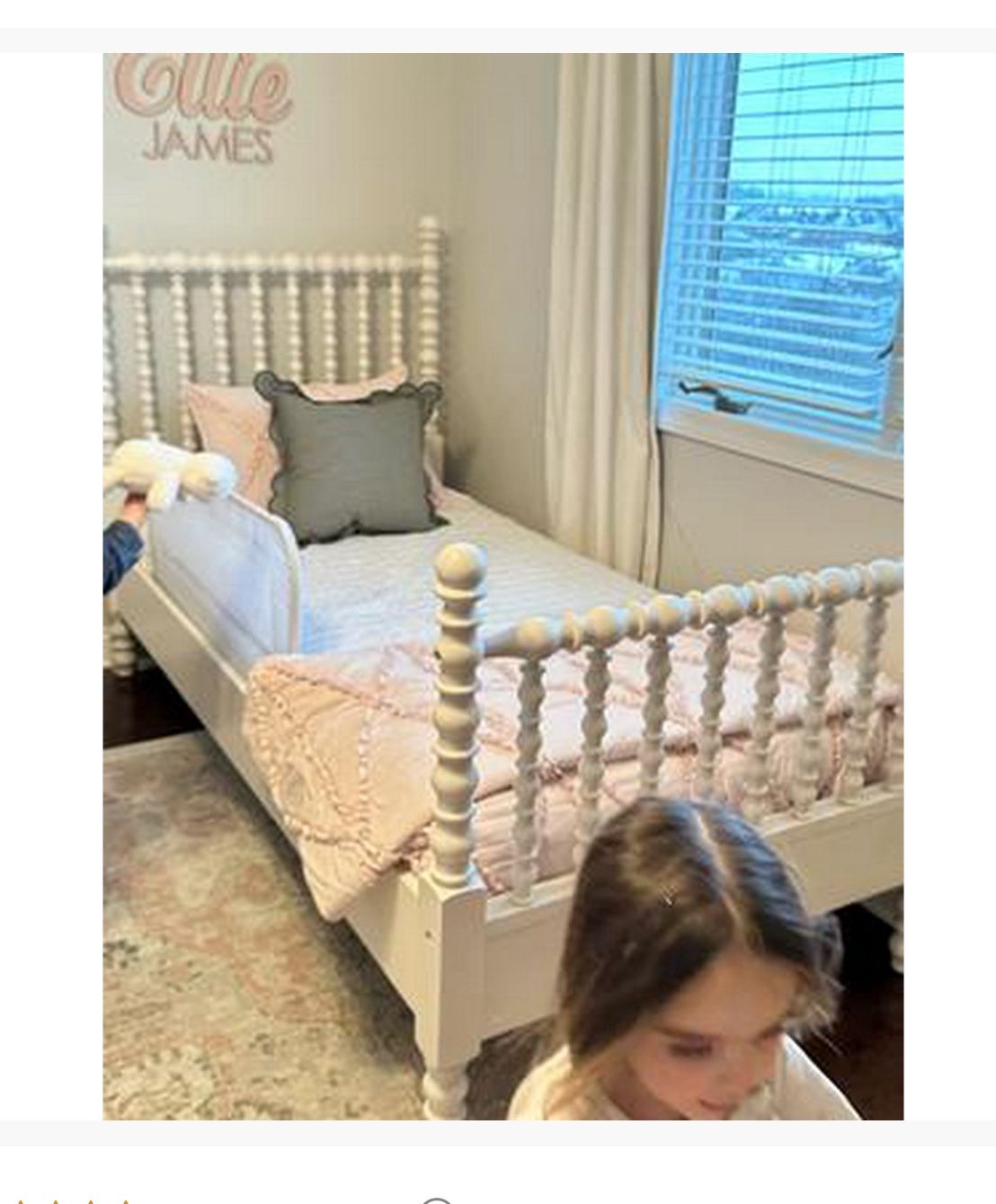 Twin Spindle Bed, White, New in Box