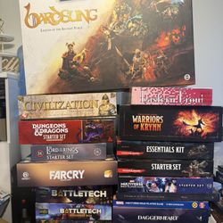 LOT OF BOARDGAMES AND BOOKS D&D and more