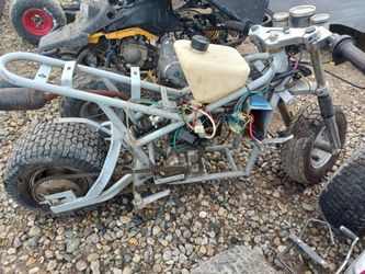 Mini Bike Frame Project with Engine and Wheels...quad.....2 seater go cart