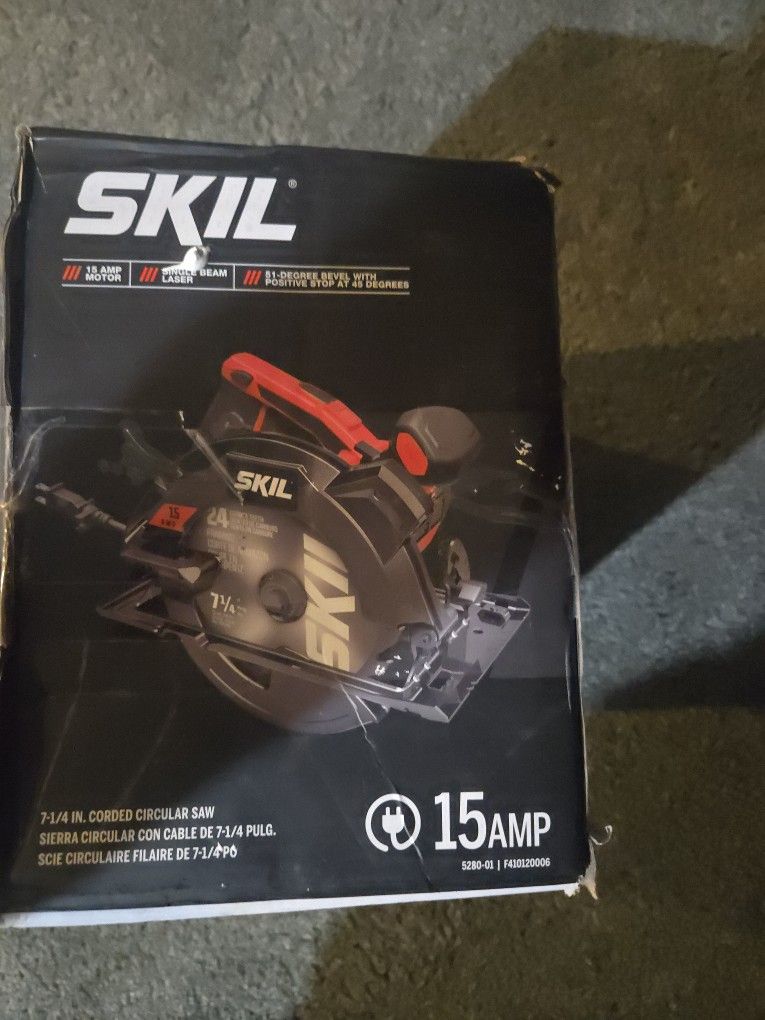 SKIL 5280-01 15-Amp 7-1/4-inch Corded Circular Saw with Single Beam Laser Guide
