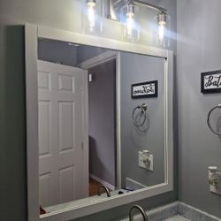 White Frame Mirrors Brand New In The Box For Brand New Construction Houses Bathrooms Or Whatever You May Need Them For $50 Per Mirror $250 For All Of 