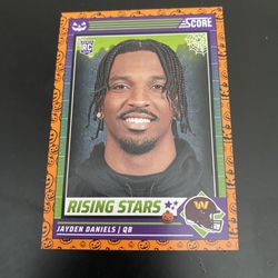 Jayden Daniels RC Score Or Treat Raw. Mint