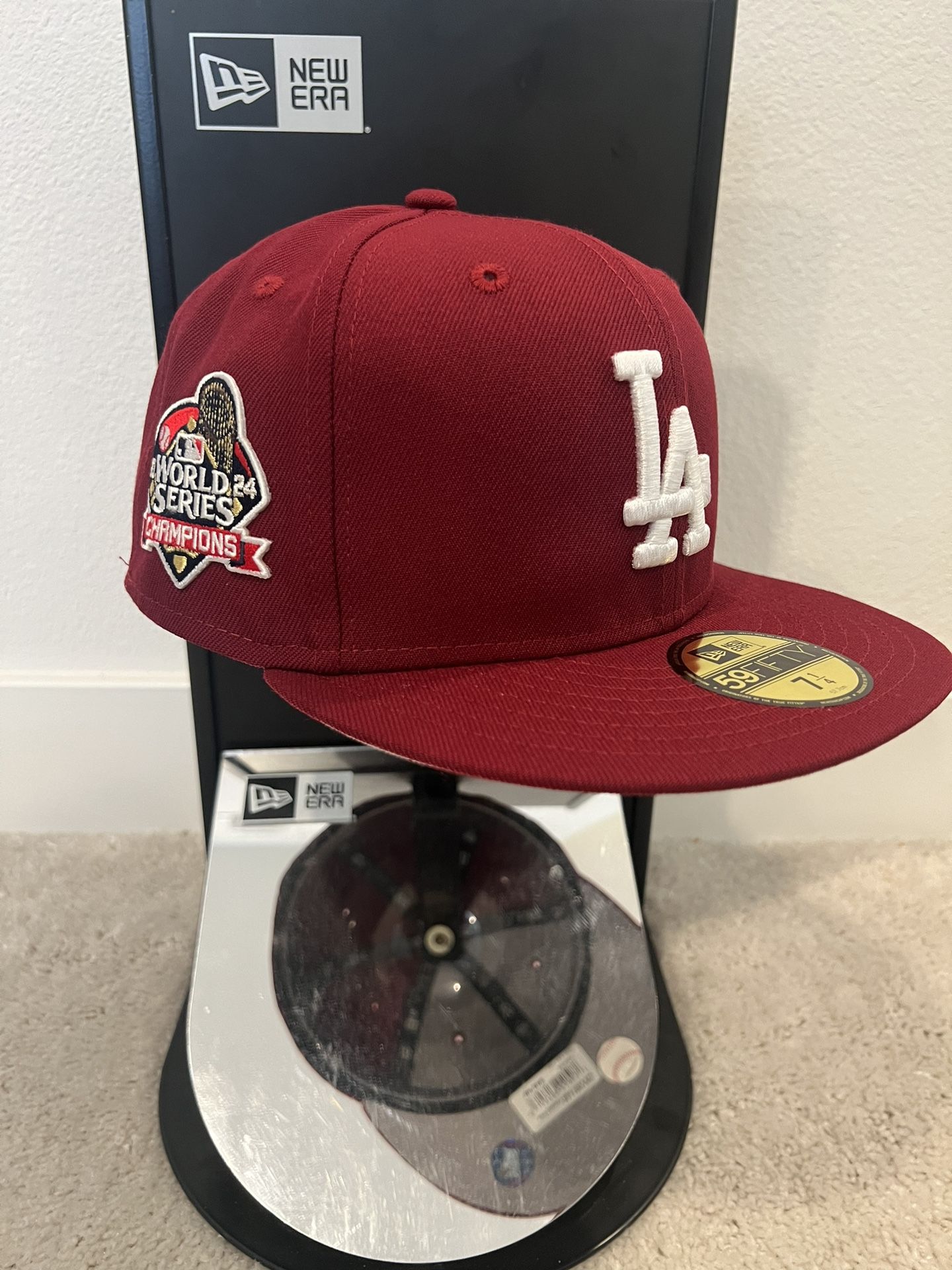 Los Angeles Dodgers 2024 World Series Championship Burgundy New Era Fitted Hat