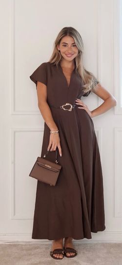 Brown maxi dress