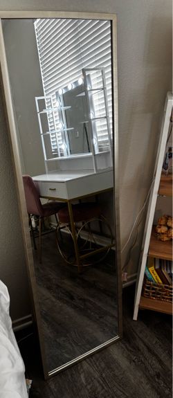 Full Length Floor Mirror Thin Gold Frame