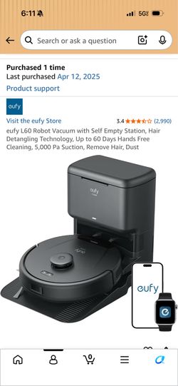 Eufy Robot Vacuum with Self Emptying Station