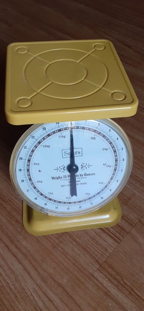 Vintage Sears kitchen scale 25 pounds 1906 model metal body