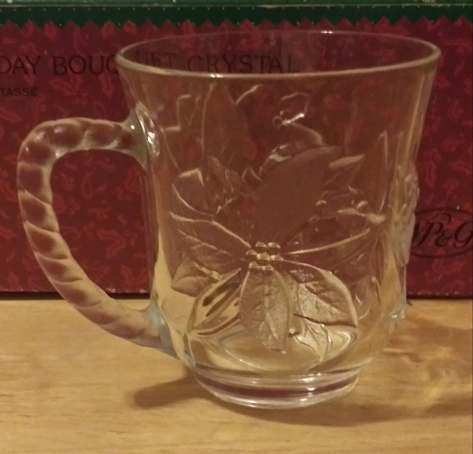 Holiday crystal mugs
