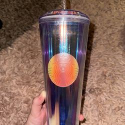 Blue Iridescent “unicorn” Cup