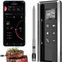 Wireless Meat Thermometer with Smart Timer & APP Control,