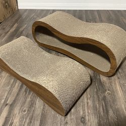 Fluffy Dream 2 In 1 Cat Scratcher Cardboard Lounge Bed 