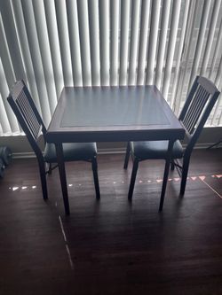 Folding card table and chairs