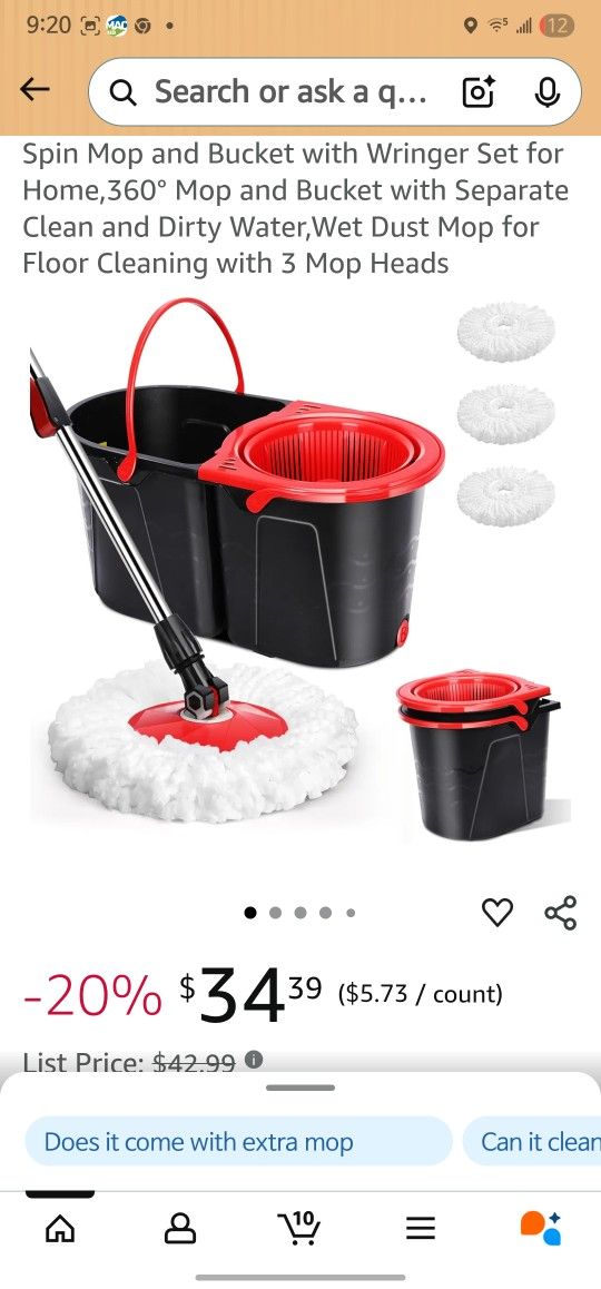 Spin Mop and Bucket