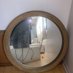 (2) Gold Mirrors