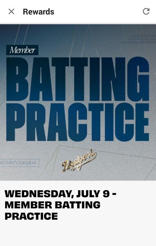 Batting Practice @ Dodger Stadium WED July 9th
