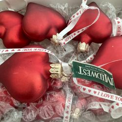 MIDWEST of Cannon Falls - Made in Poland - Glass Hearts - 14pcs