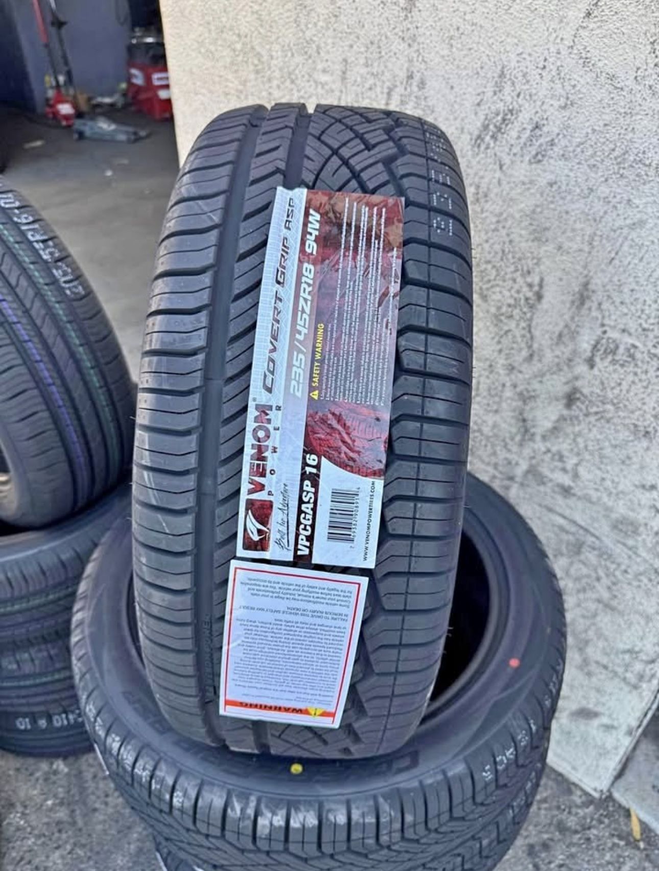 235/45R18 Venom Covert GRIP ASP 94W Brand New 4 Tires Free Mount Balance installed 235/45/18 llanta