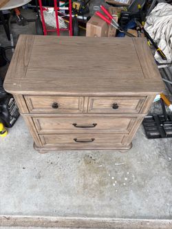 3-Drawer Wood Nightstand