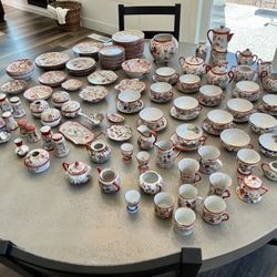 Vintage Japanese Kutani Hand Painted Geisha Porcelain Collection 