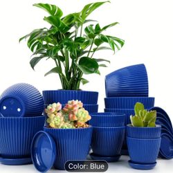 24 Pieces 12 Flower Pots And 12 Saucers