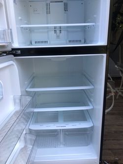 LG Black refrigerator