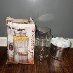  9 liter drink dispenser with infuser and ice bucket