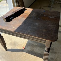 Antique Solid Oak Table  Size 42x63