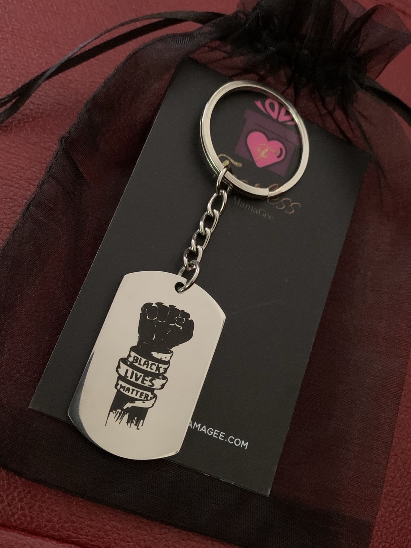 Black Lives Matter (fists Up) Keychain