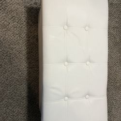 30” Beige Storage Ottoman –
