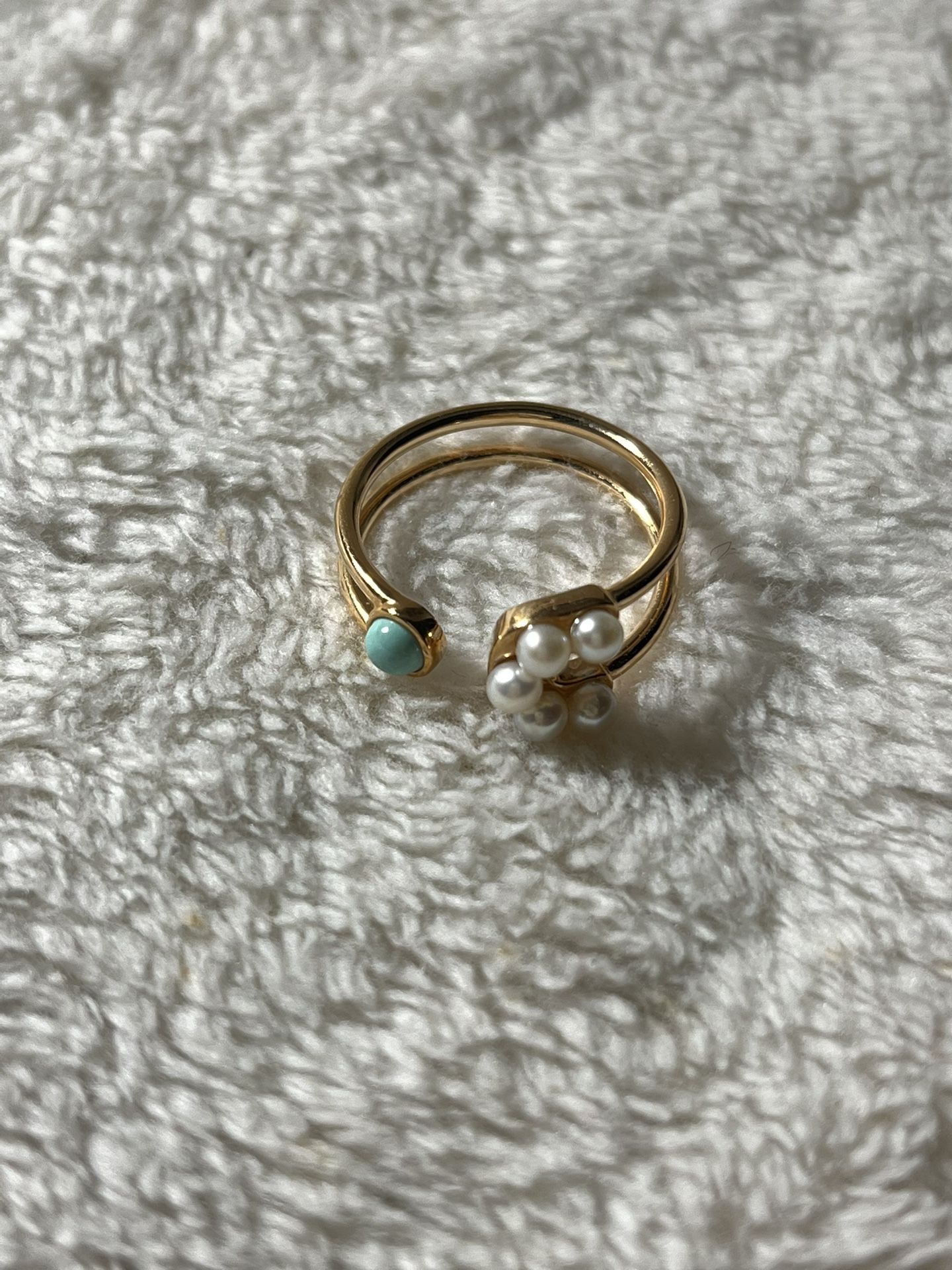 18K rose Gold clip shape ring