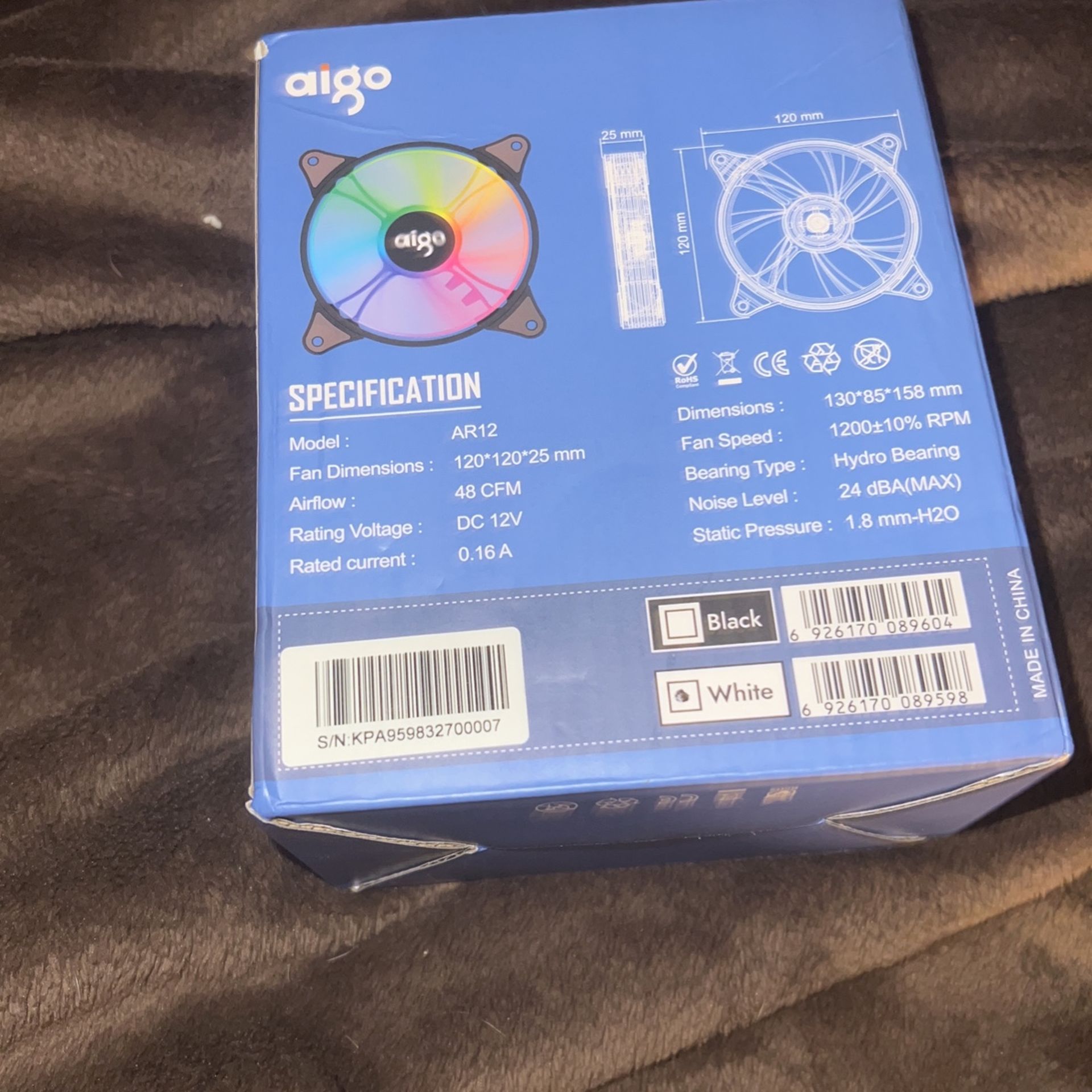 Computer Cooling Fans 3 Piece New