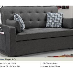 Grey Sofa Bed 