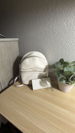Kate Spade Leather Backpack & Matching Wallet