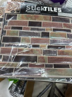 New Self adhesive 3d wall tiles 12x12 have 4 packs of 5 grey stone color