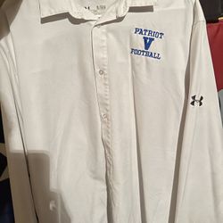 Mission Veterans Memorial Patriot Football Under Armour Jacket And White Button Down Shirt 