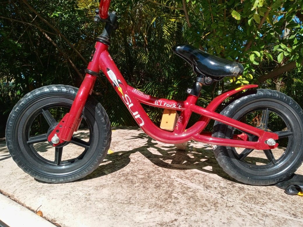 Sun Lil Rockt Bicycle Kids 12" in. Metallic Red Boys 