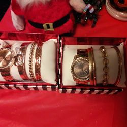Nice Watch And Bracelet Sets For Christmas  $15