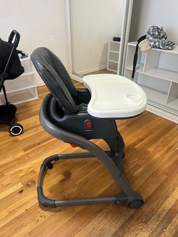 Baby High Chair with Tray and Wheels