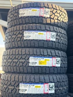 265/70R17 FALKEN WILDPEAK AT4w 4 NEW TIRES INSTALLED