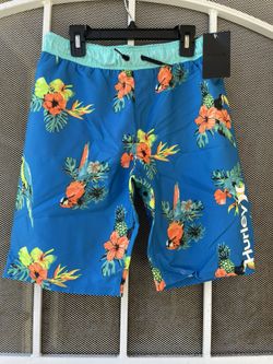 Hurley Boys swim Shorts Tropical Blue Size L