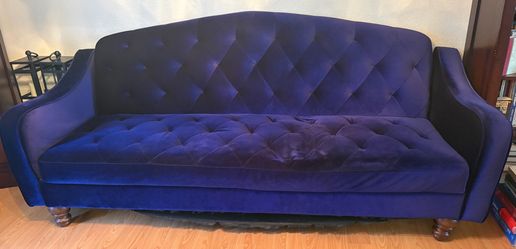 Free Navy Blue Velvet Sofa