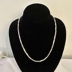 925 Sterling Silver Barrel Link Chain
