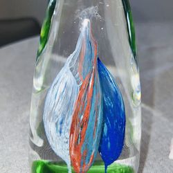 VTG  Italian  Morano Cristal Art Glass Paperweight 