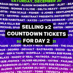 COUNTDOWN DAY 2 TICKETS x2