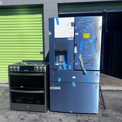 Refrigerador and stove   Gas  Ge  profile  stainless  New  New 🆕