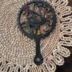 Trivet Vintage Cast Iron Rooster