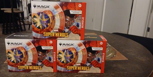 Magic: The Gathering Marvel Super Heroes Bundle x3