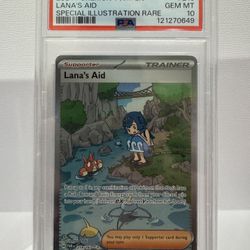 Pokemon PSA 10 Lana’s Aid #219 Temporal Forces Special Illustration Rare English